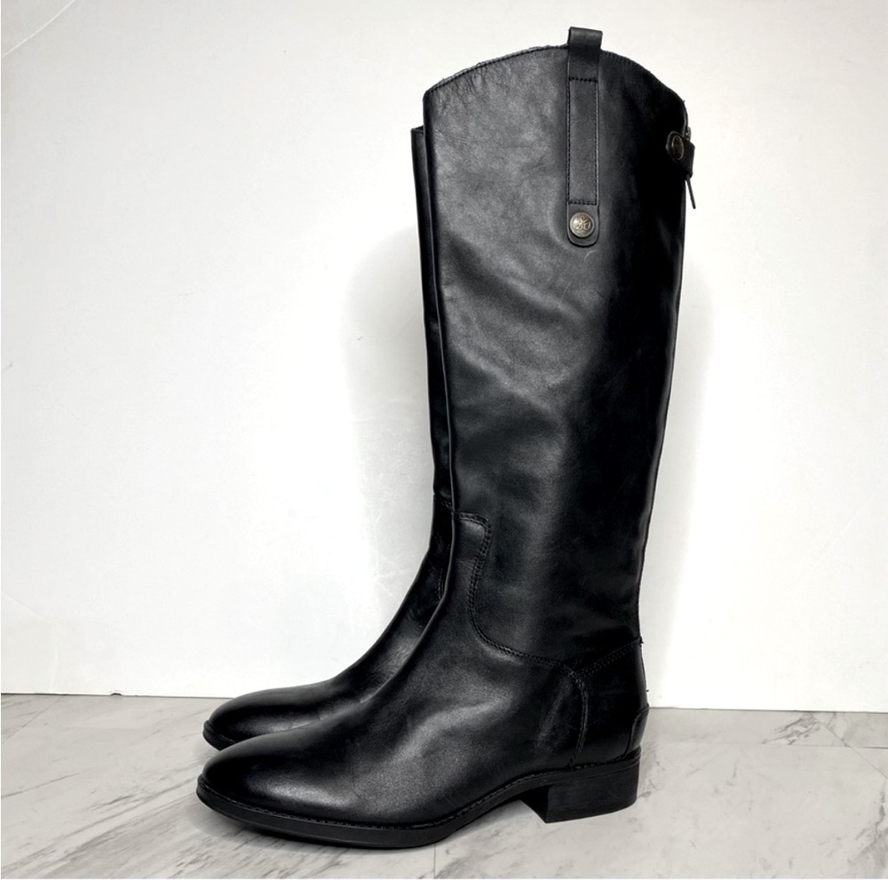 Sam Edelman Penny Black Leather Riding Boot 9M